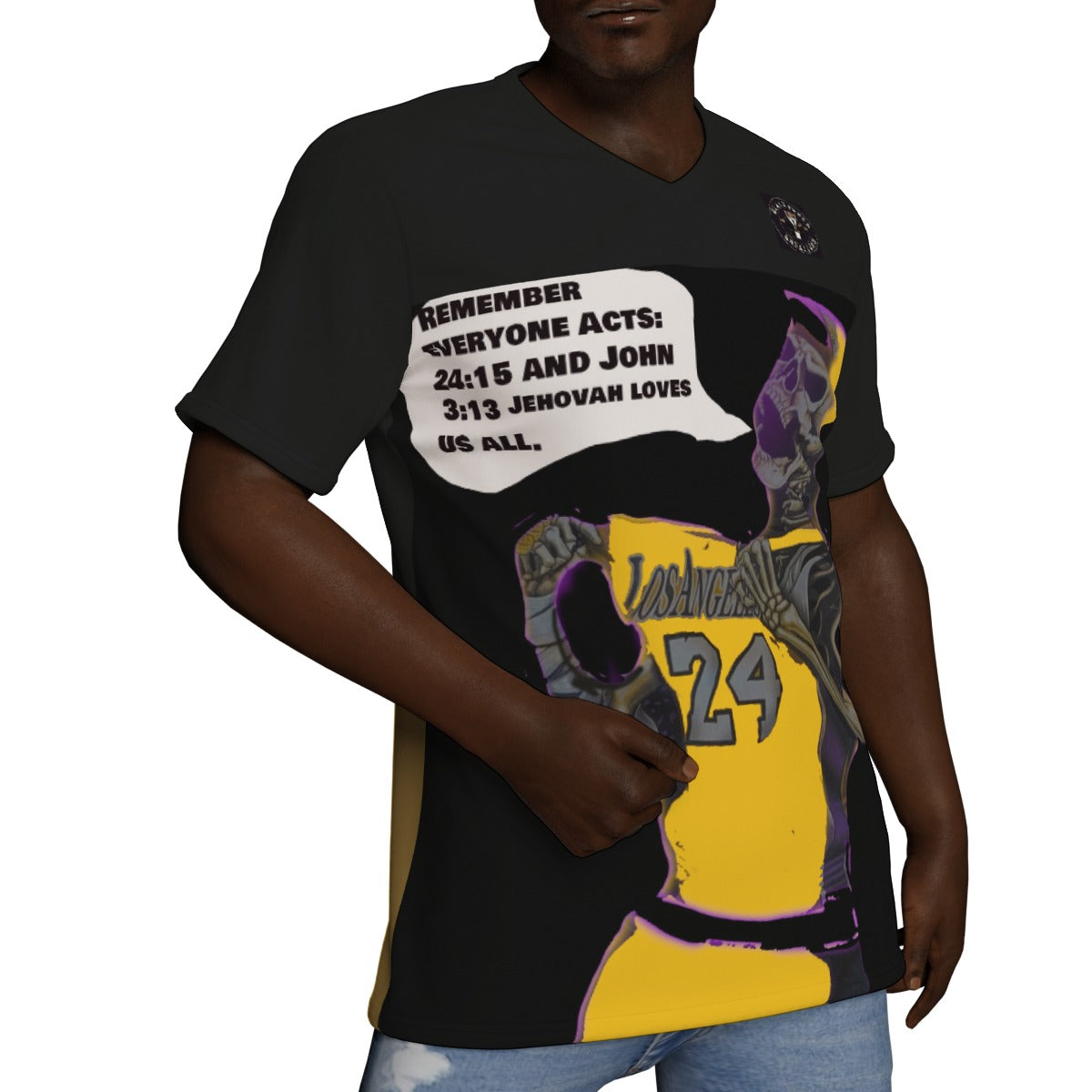 All-Over Print V-Neck T-Shirt