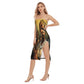 All-Over Print Women's Side Split Tube Top Dress