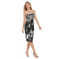 All-Over Print Women's Side Split Tube Top Dress