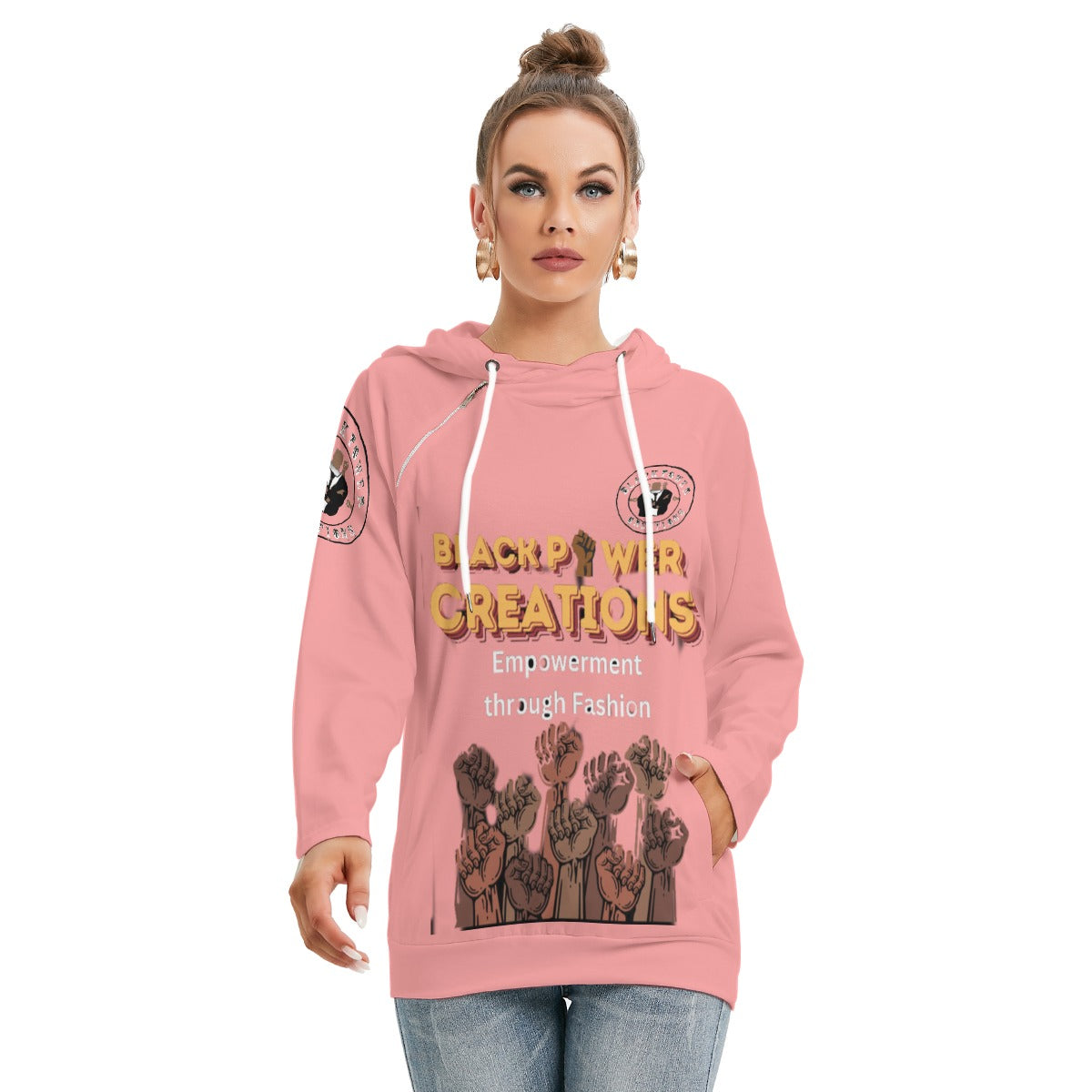 All-Over Print Women's Hoodie With Double Hood