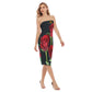 All-Over Print Women's Side Split Tube Top Dress