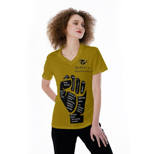 All-Over Print V-neck Women's T-shirt