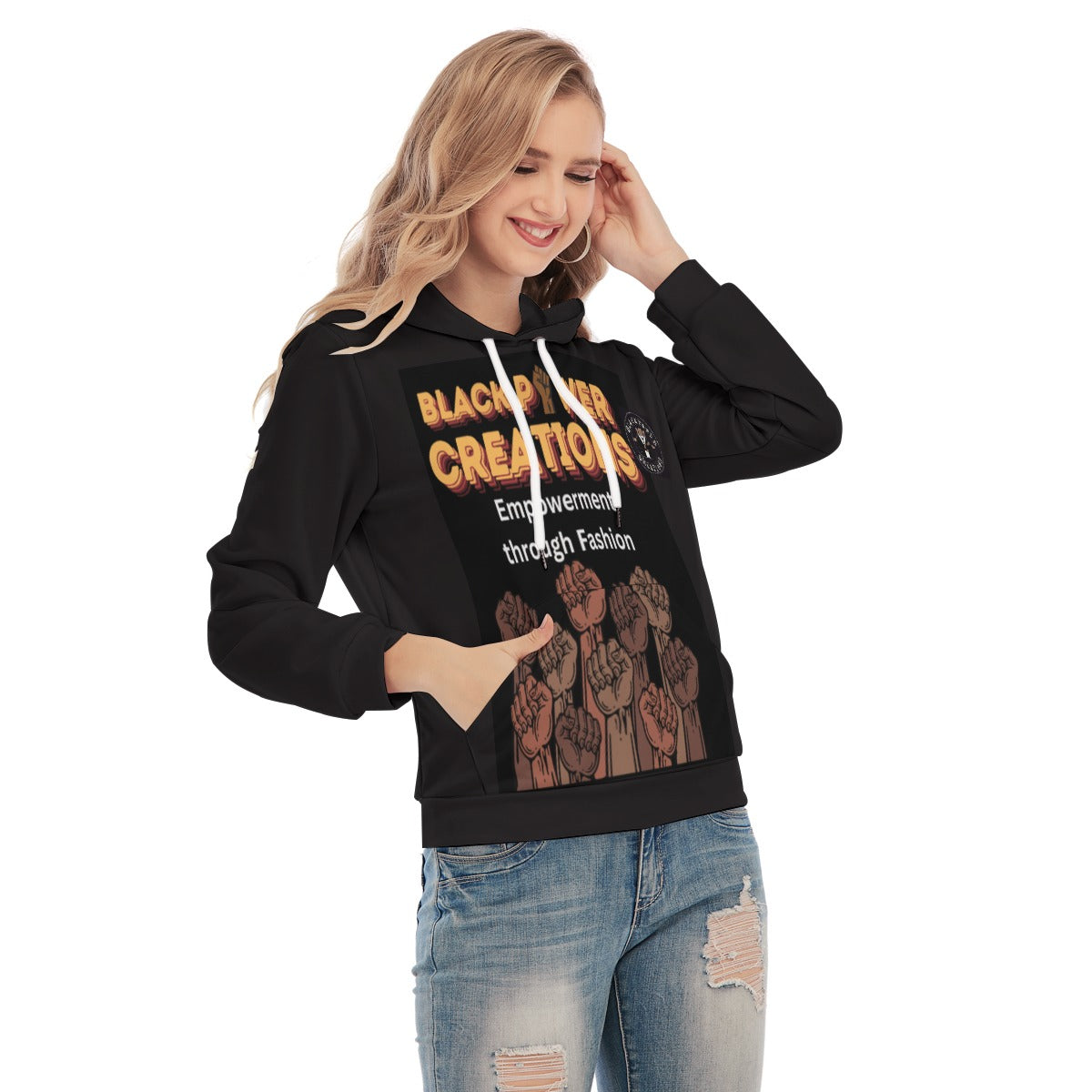 All-Over Print Women's Slim Pullover Hoodie