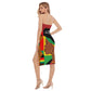 All-Over Print Women's Side Split Tube Top Dress