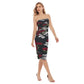 All-Over Print Women's Side Split Tube Top Dress
