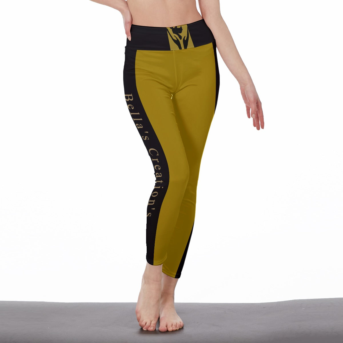 All-Over Print Women's High Waist Leggings | Side Stitch Closure