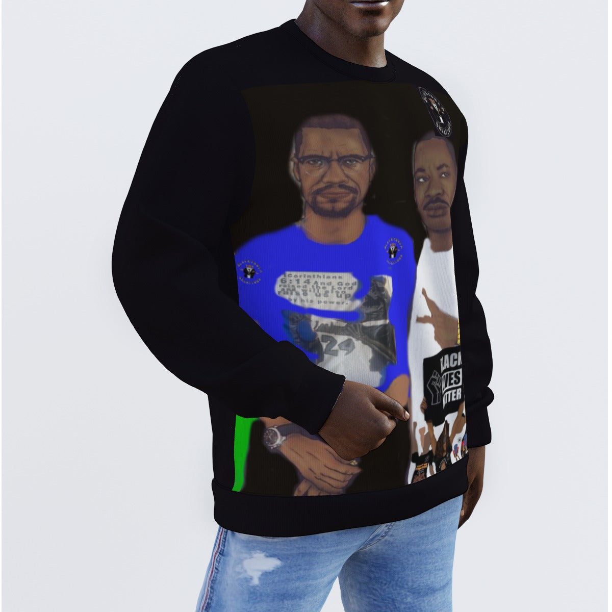 All-Over Print Men's Sweater
