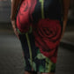I am Unique Collection Black Dressnwith Red Roses