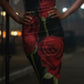 I am Unique Collection Black Dressnwith Red Roses