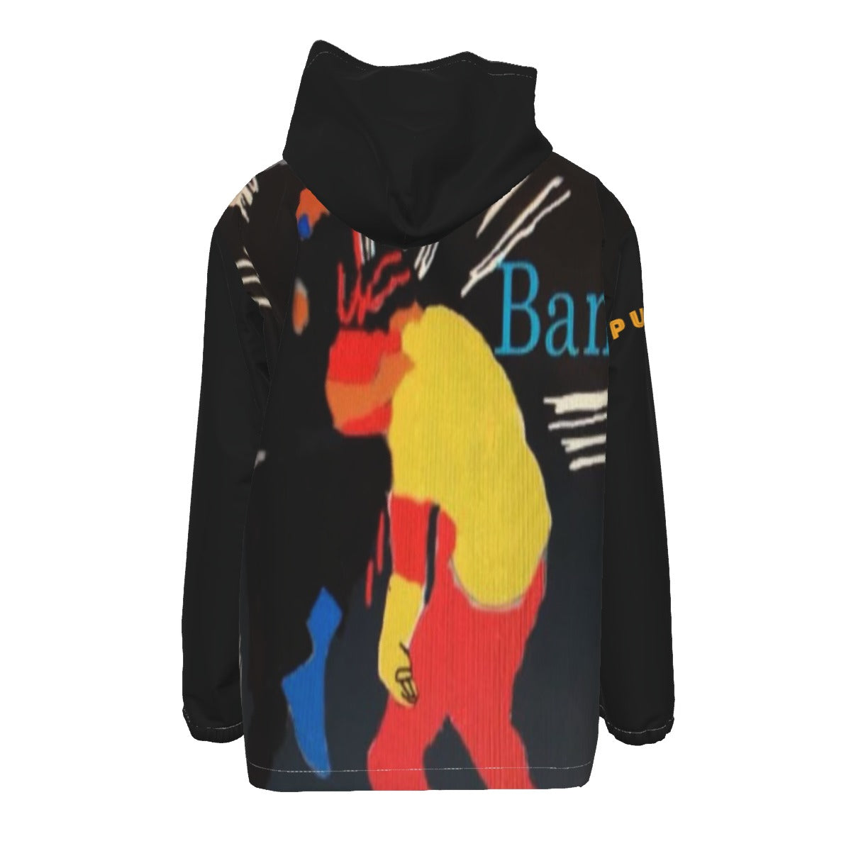 Pure Evil's All-Over Print Men's Hooded Zipper Windproof Jacket