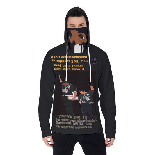 All-Over Print Men's Pullover Hoodie With Mask