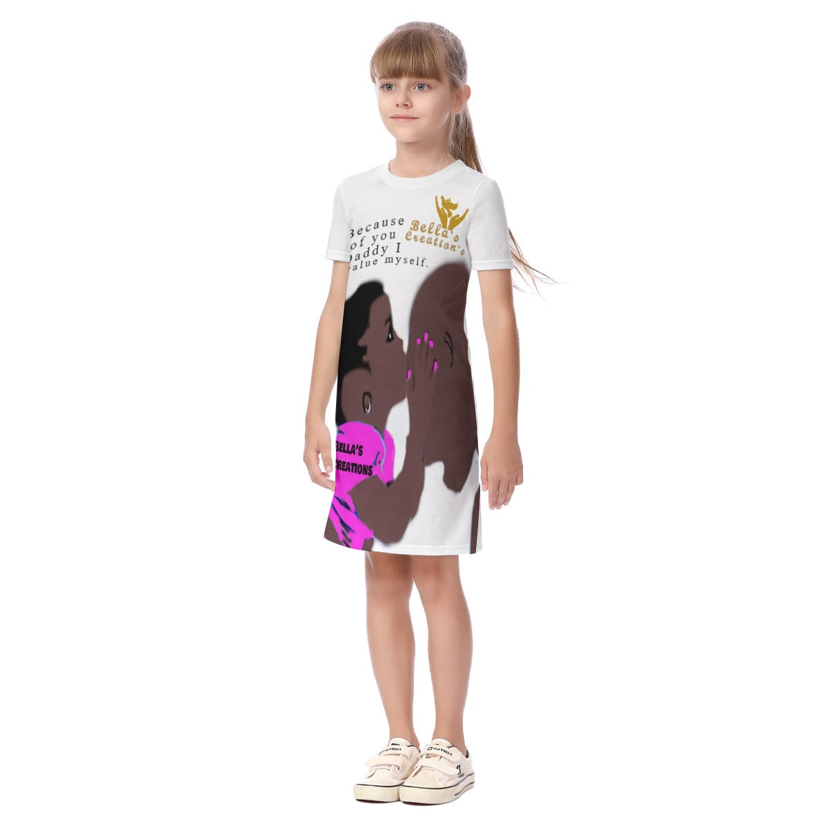 All-Over Print Kid's Short Sleeve Dress