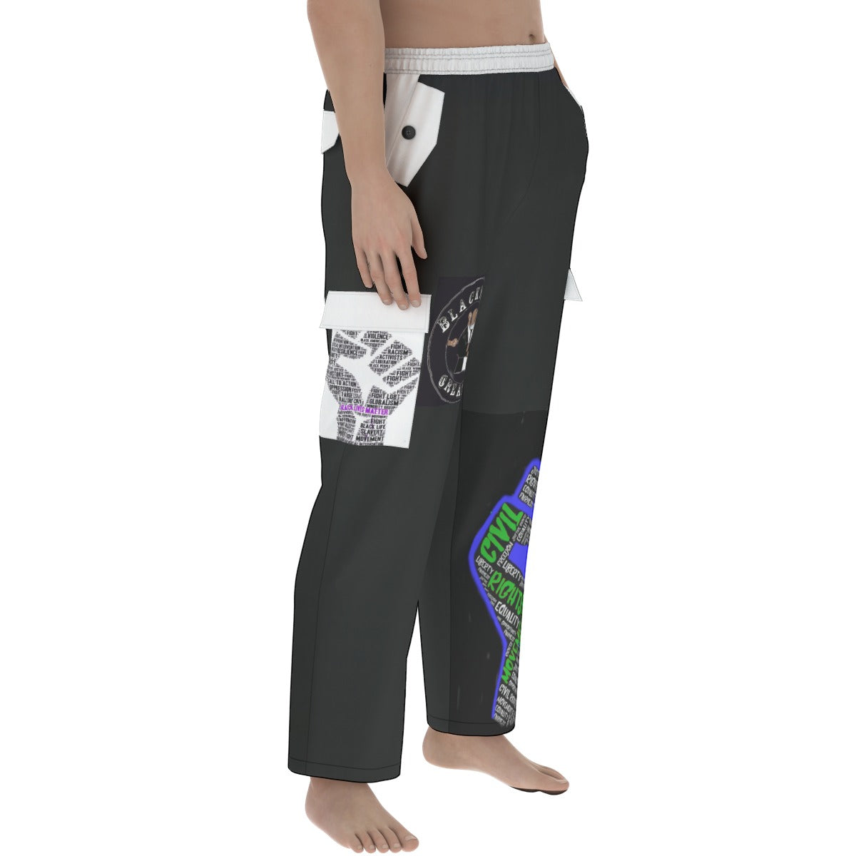 All-Over Print Men's Pocket Cargo Pants