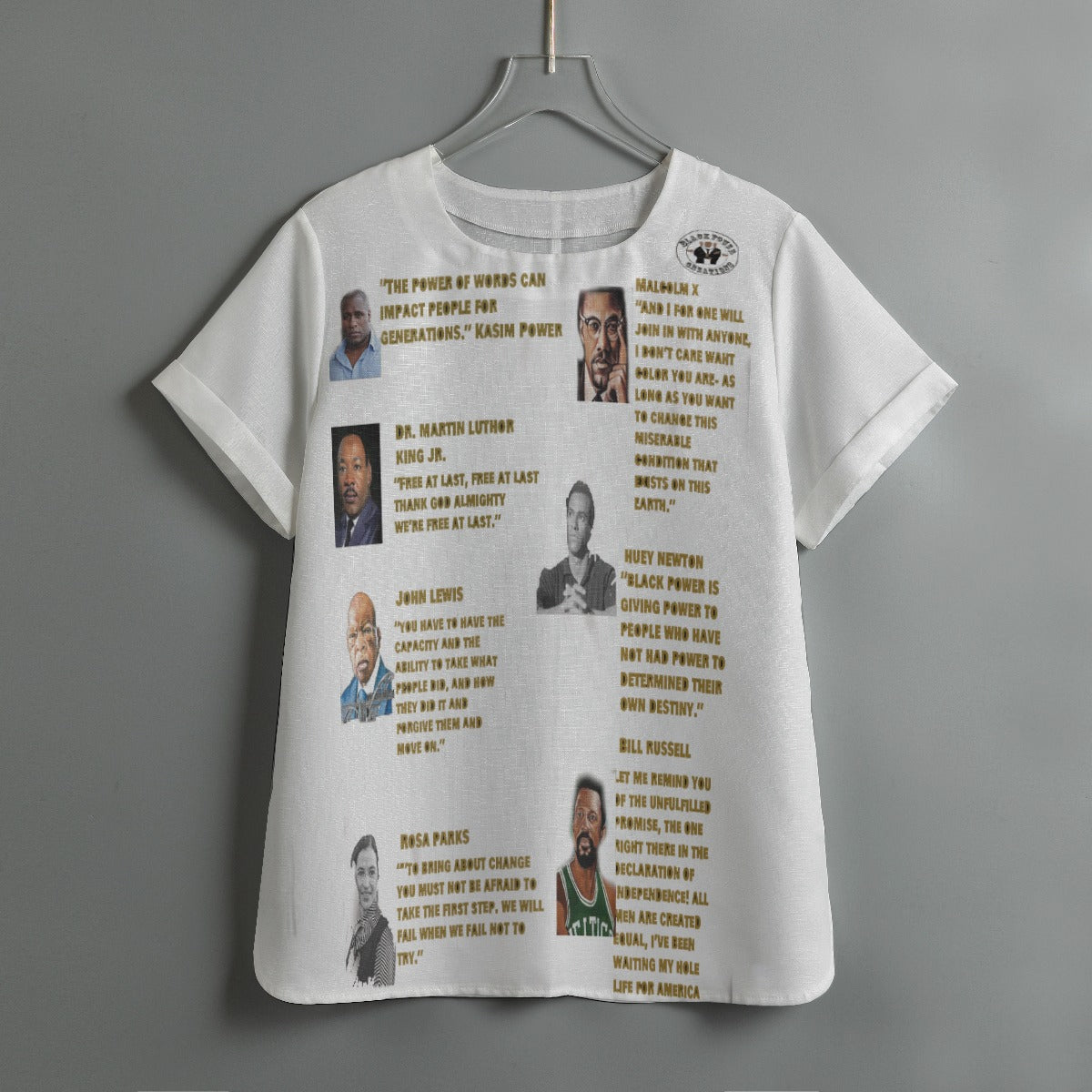 All-Over Print Women's Imitation Flax Round Neck T-shirt