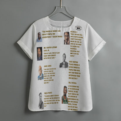 All-Over Print Women's Imitation Flax Round Neck T-shirt