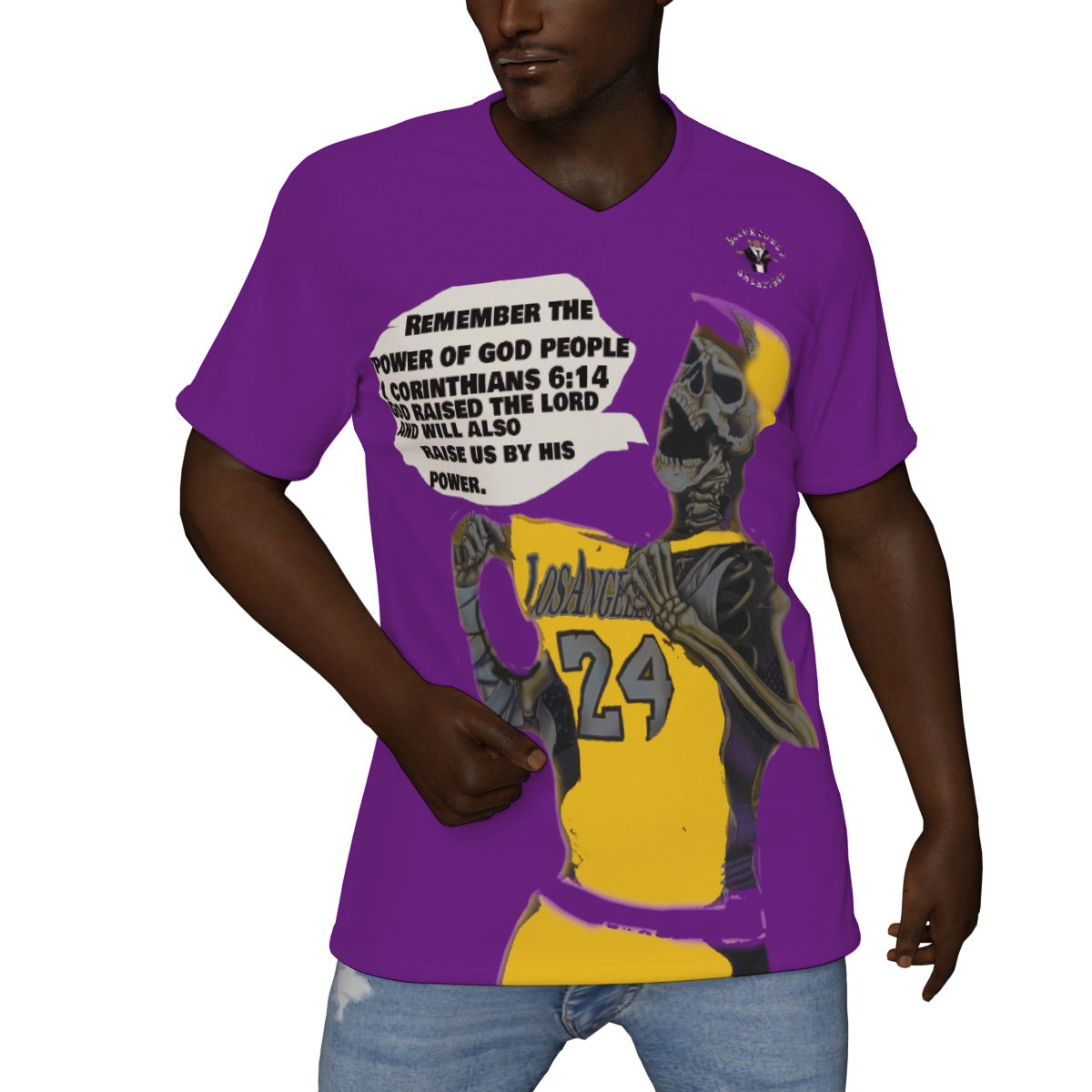 All-Over Print V-Neck T-Shirt