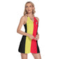 All-Over Print Women's Round Neck Above Knee Dress