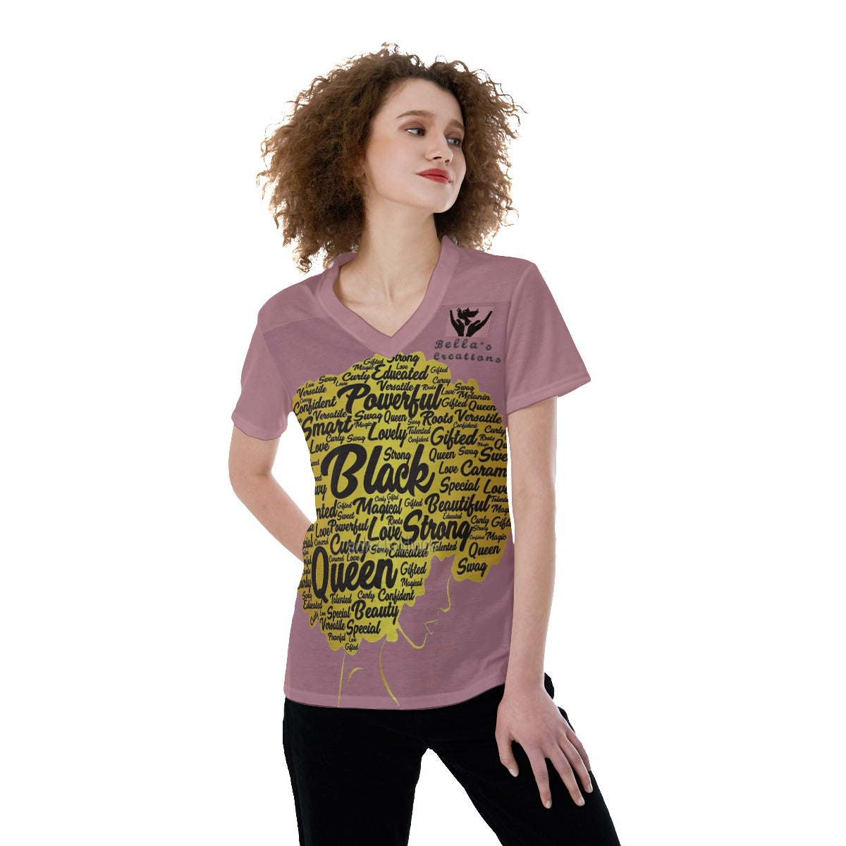 All-Over Print V-neck Women's T-shirt