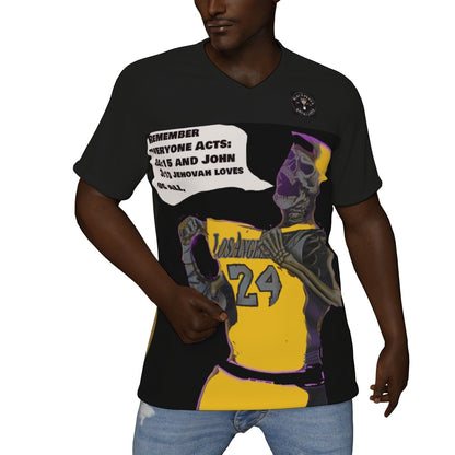 All-Over Print V-Neck T-Shirt