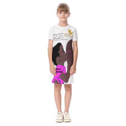 All-Over Print Kid's Short Sleeve Dress