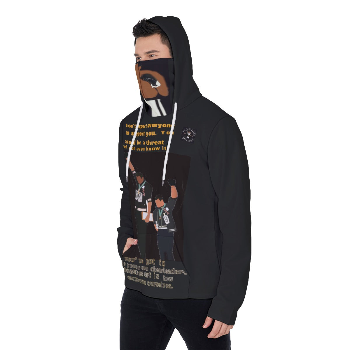 All-Over Print Men's Pullover Hoodie With Mask
