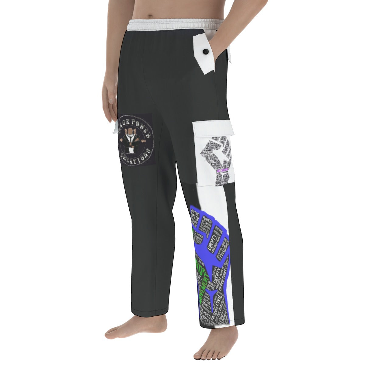 All-Over Print Men's Pocket Cargo Pants