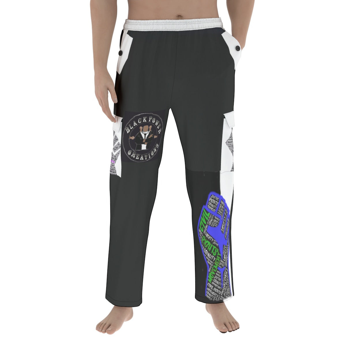 All-Over Print Men's Pocket Cargo Pants