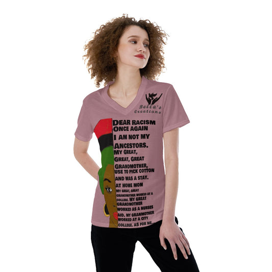 All-Over Print V-neck Women's T-shirt