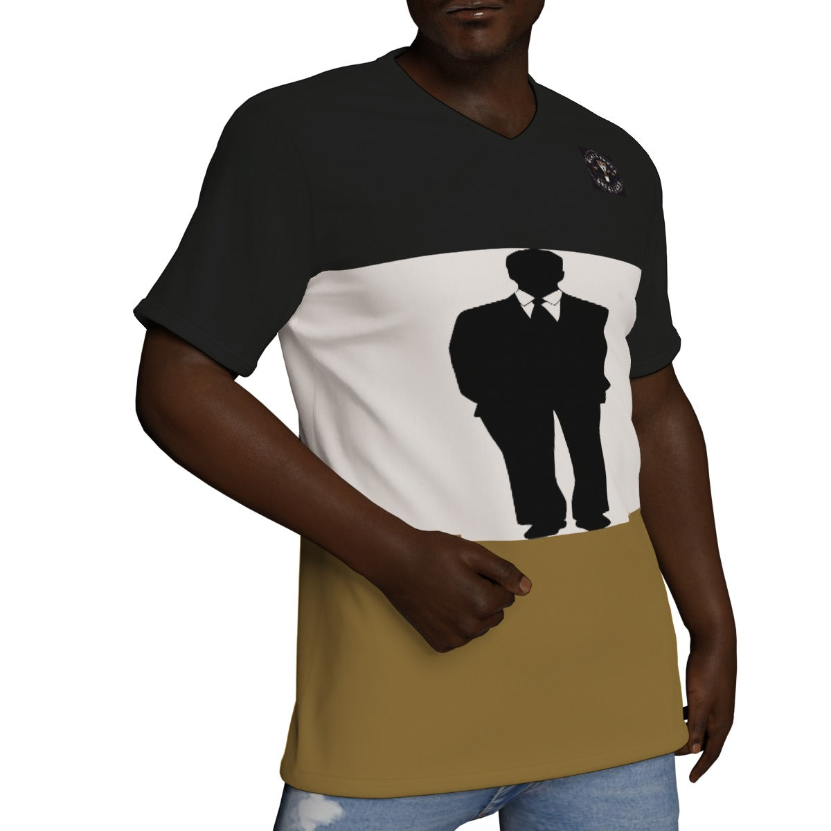 All-Over Print V-Neck T-Shirt