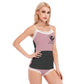 All-Over Print Women's Pajama Set With Lace Edge